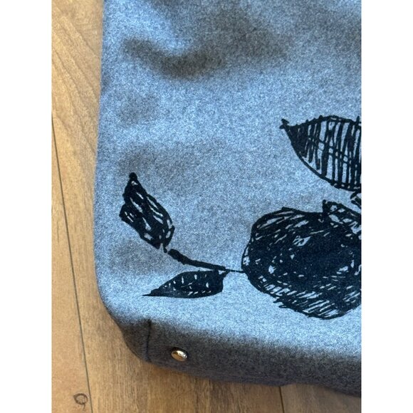 Kate Spade New York Floral Wool Tote Bag With Black Handles - Picture 4 of 9